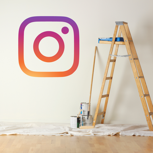 Instagram logo on painted wall